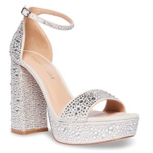 MADDEN GIRL OMEGA IVORY RHINESTONE DRESS SANDLE